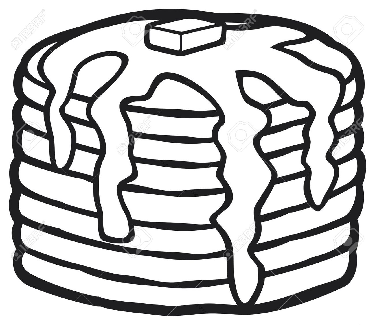 pancakes-clipart-black-and-white-clipground