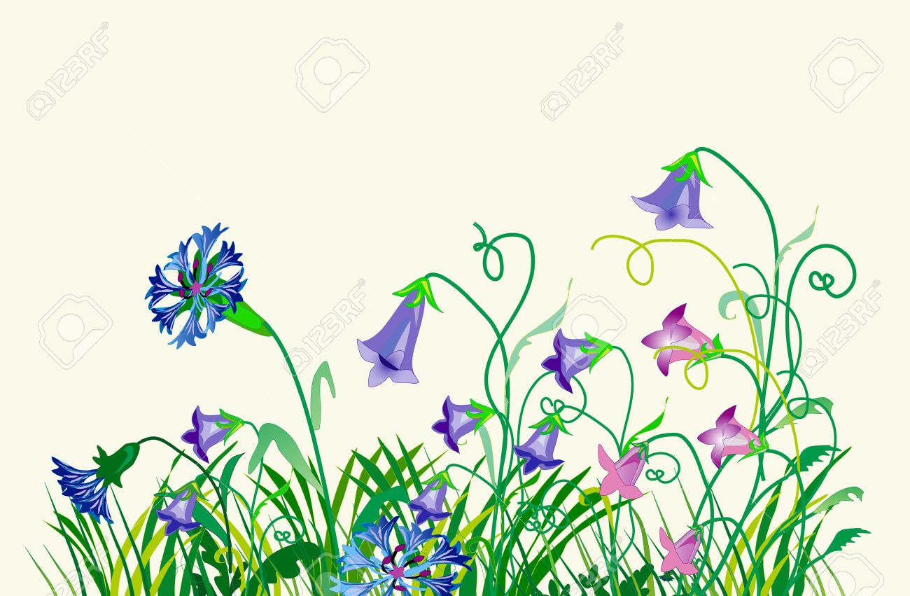 flower meadow clipart - photo #25