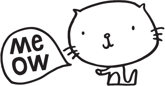 cat meowing clipart - photo #4