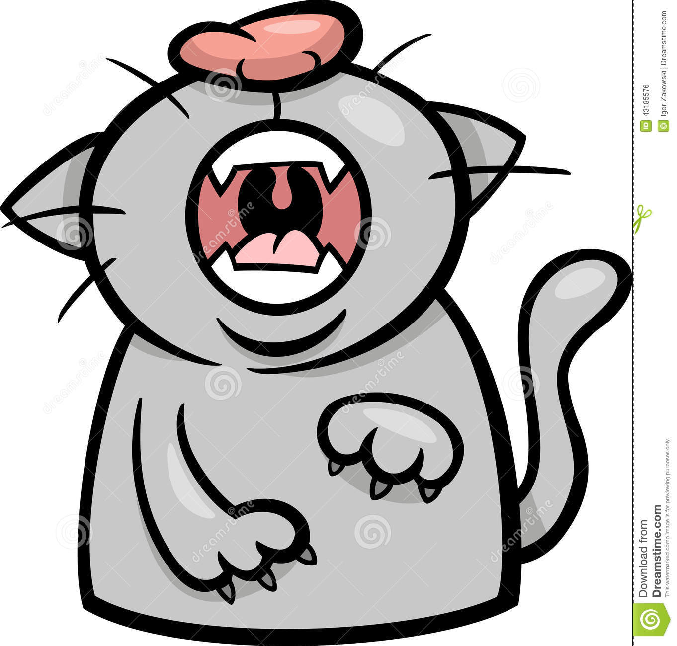 cat meowing clipart - photo #9