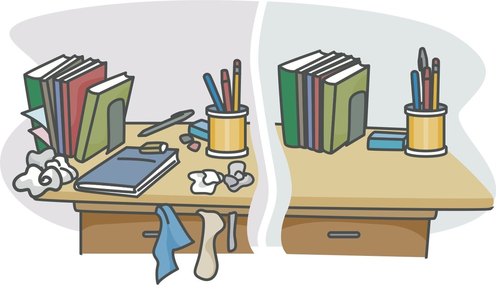 4570book 1080 Uhd Messy Student Desk Clipart Image Pack 6313