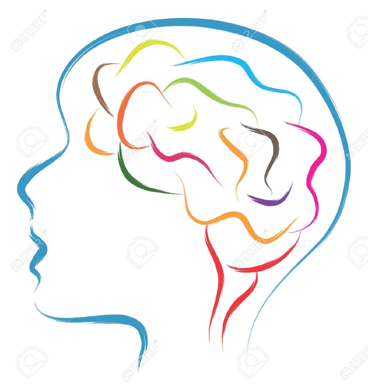clipart brain outline - Clipground