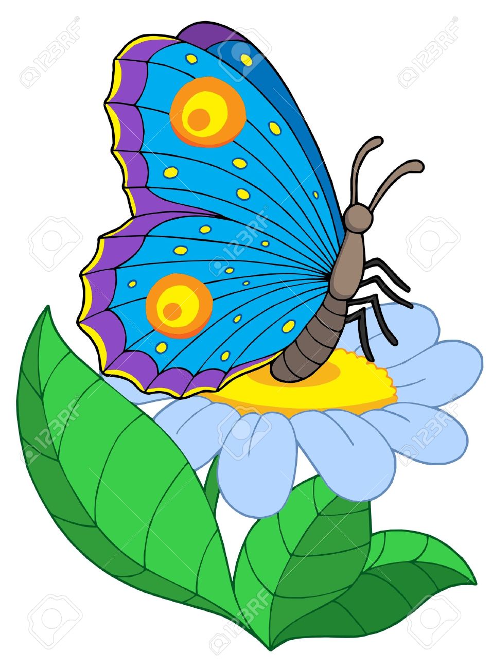 clip art flower and butterfly - photo #50