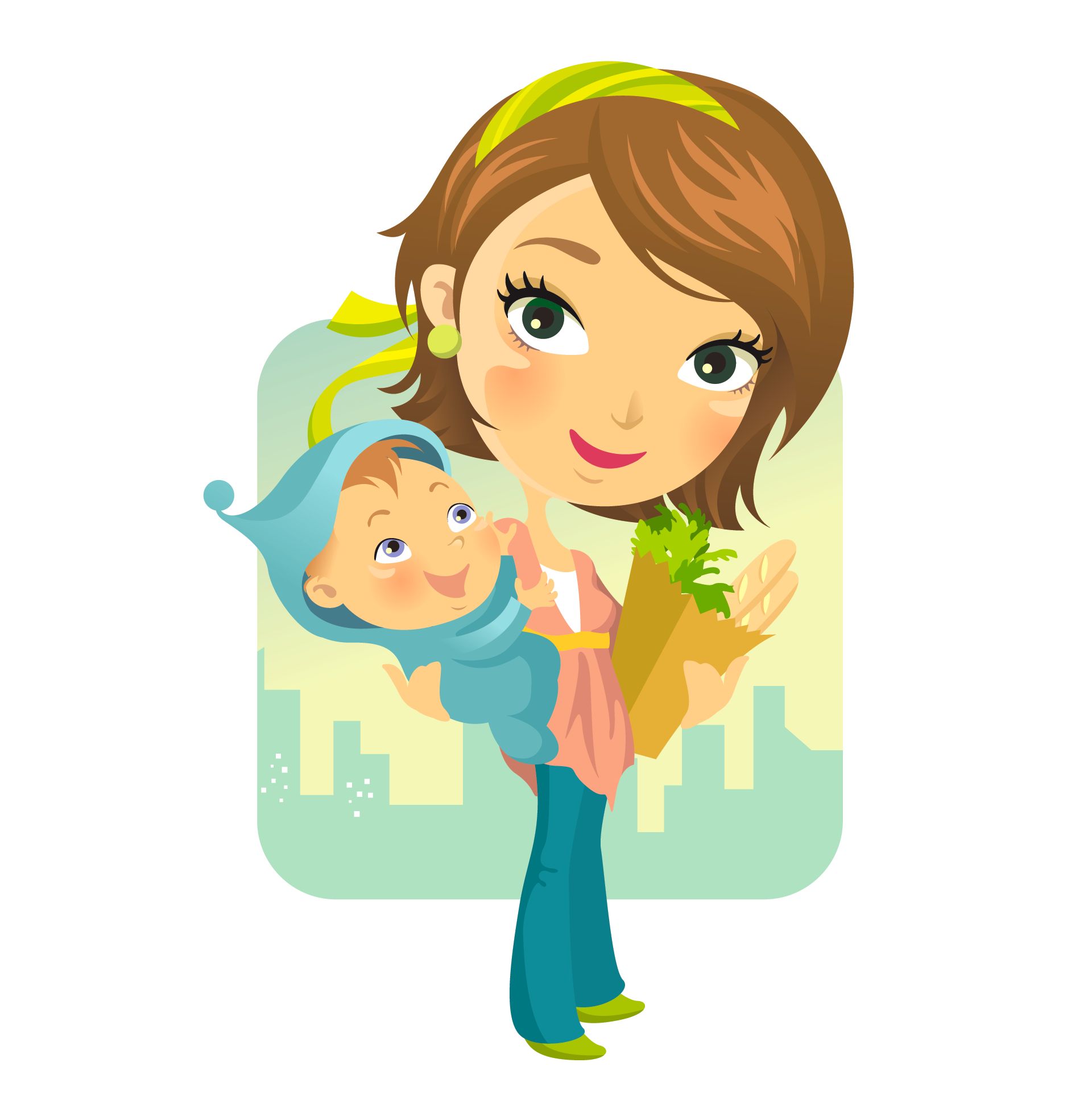 mother clipart cartoon - Clipground