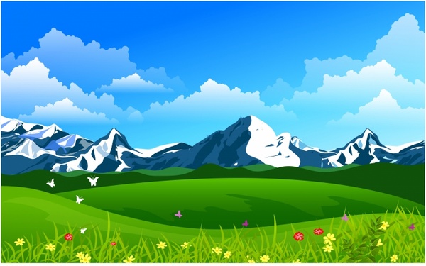 Mountain panorama clipart - Clipground