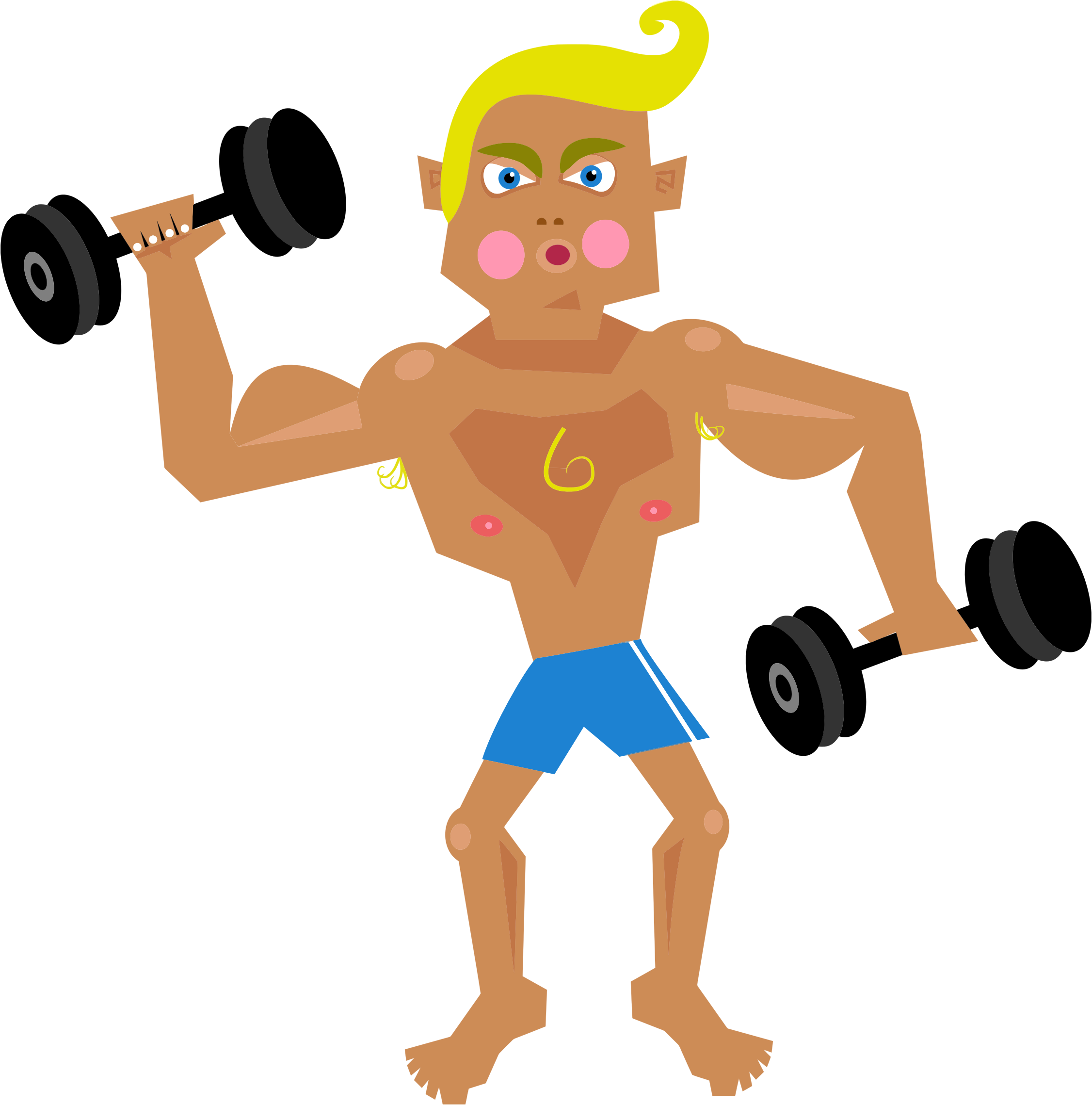 musculalr man workout clipart - Clipground