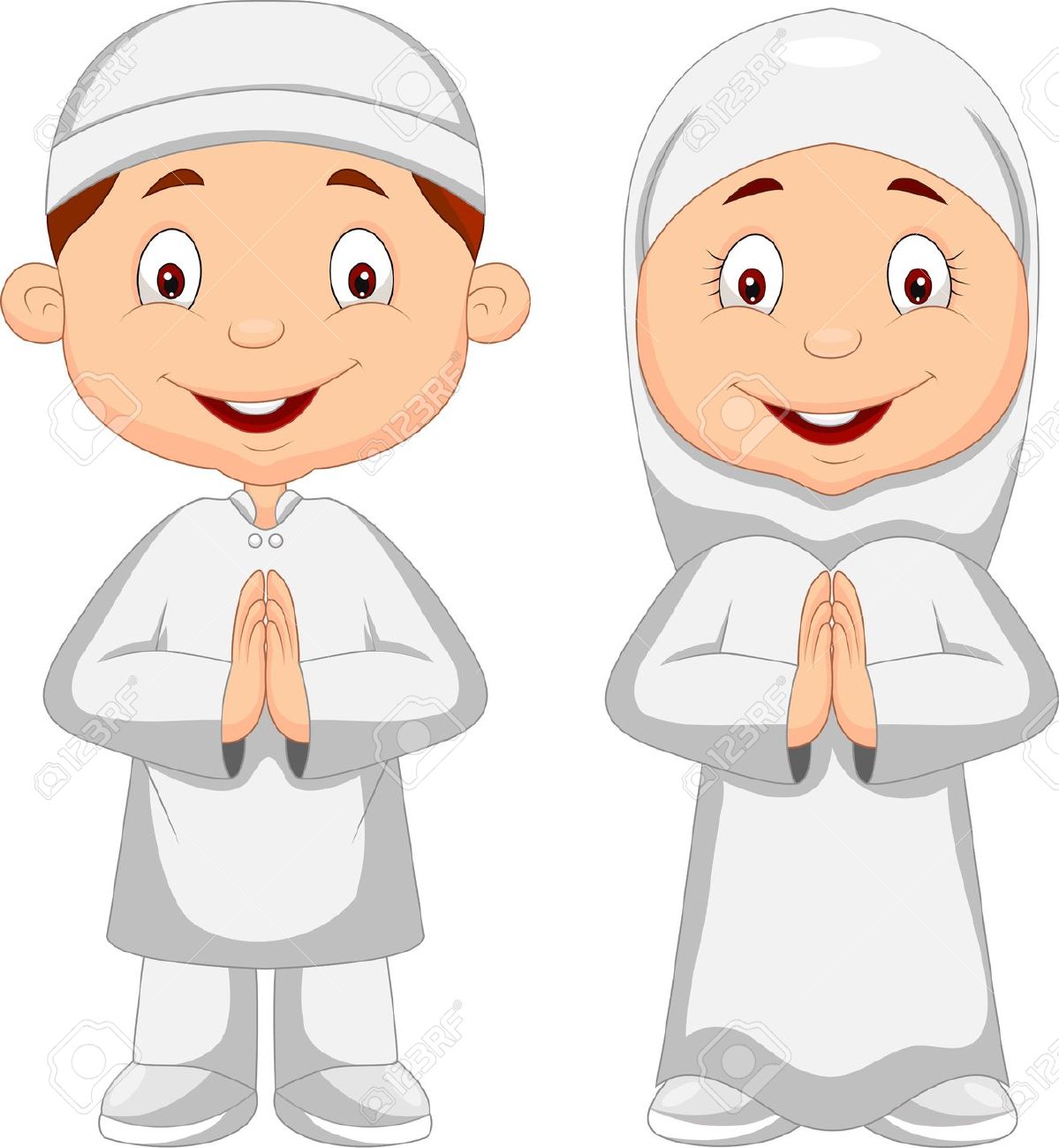 Gambar Muslim Children Clipart Clipground Kid Cartoon Royalty Free