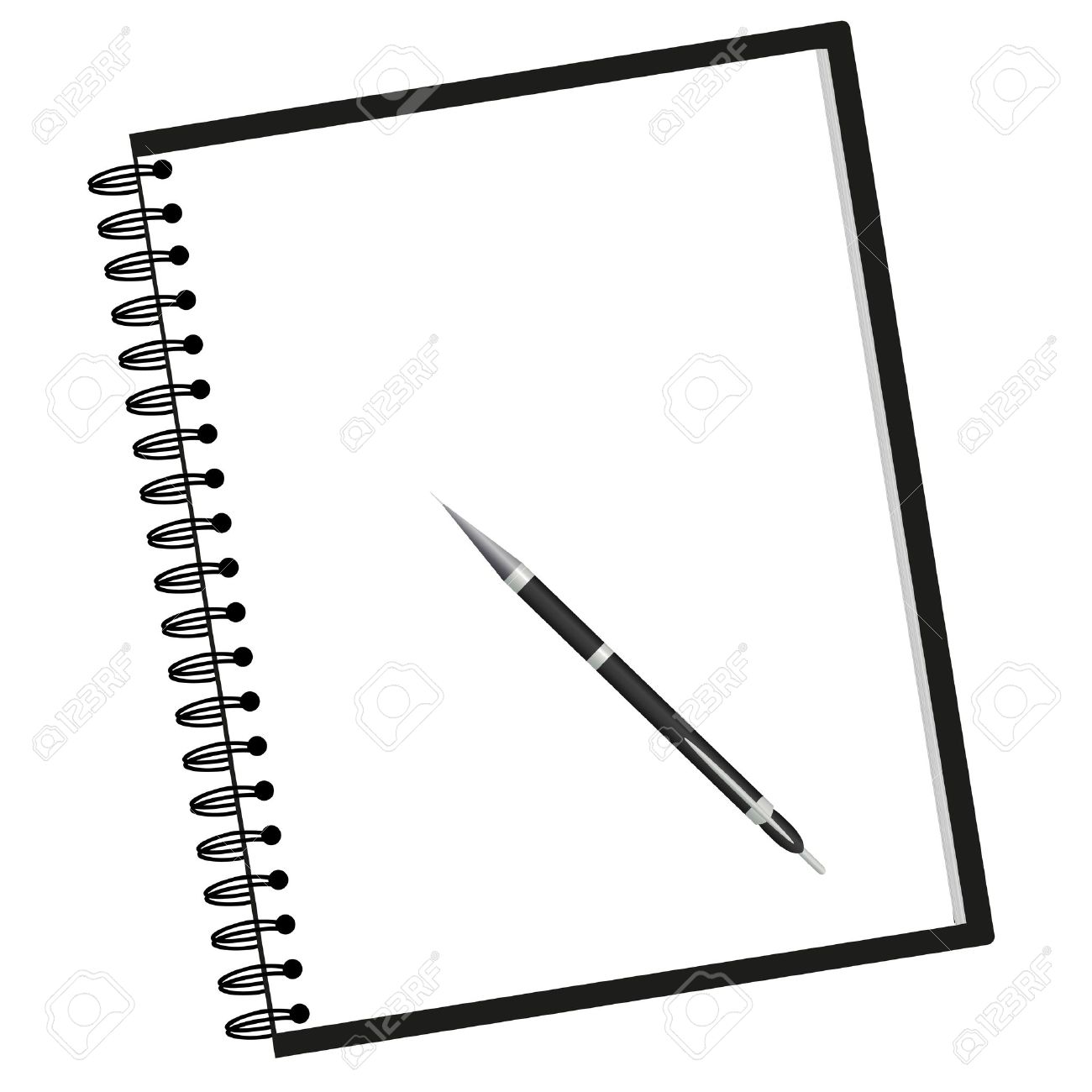 notebook clipart black and white - Clipground