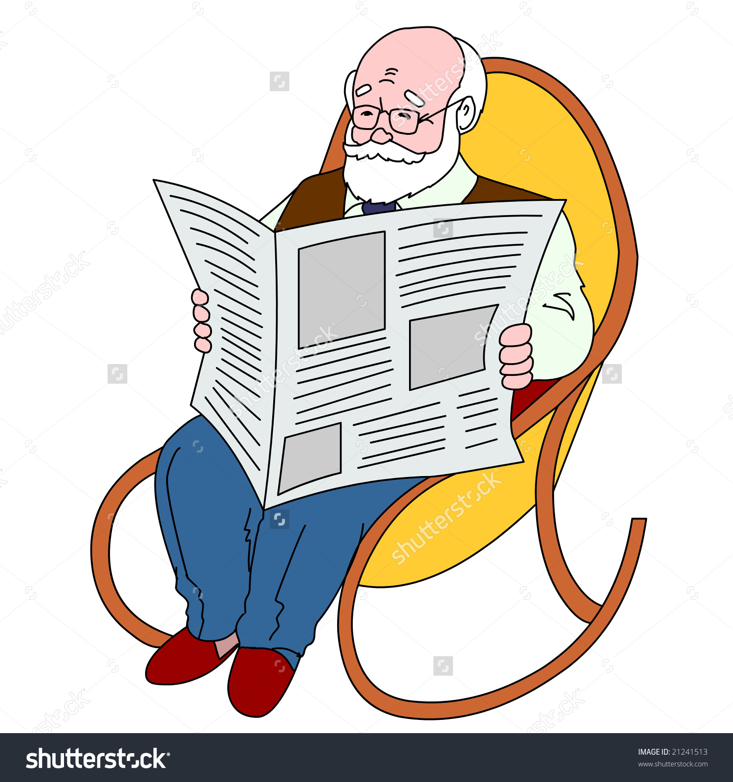free clip art man reading newspaper - photo #21