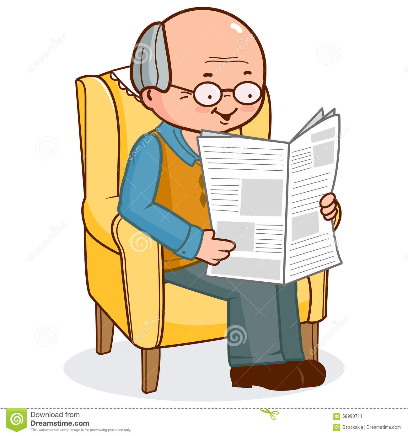 free clip art man reading newspaper - photo #14