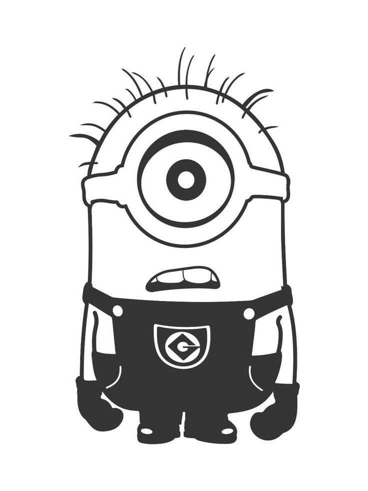 13+ one eyed minion coloring pages One eye minion clipart black and white