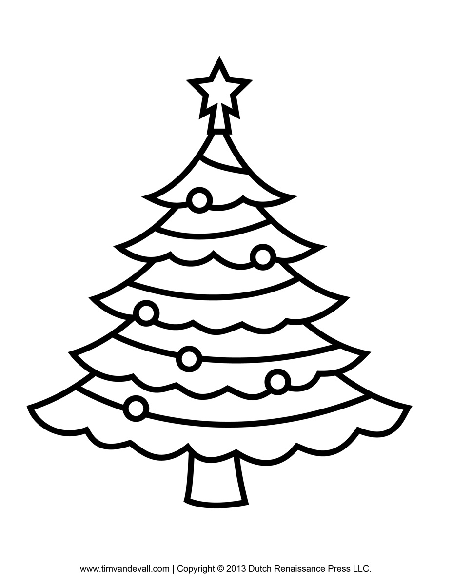 outline of christmas tree clip art - Clipground