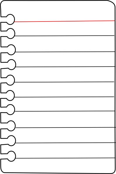 notebook clipart black and white - Clipground
