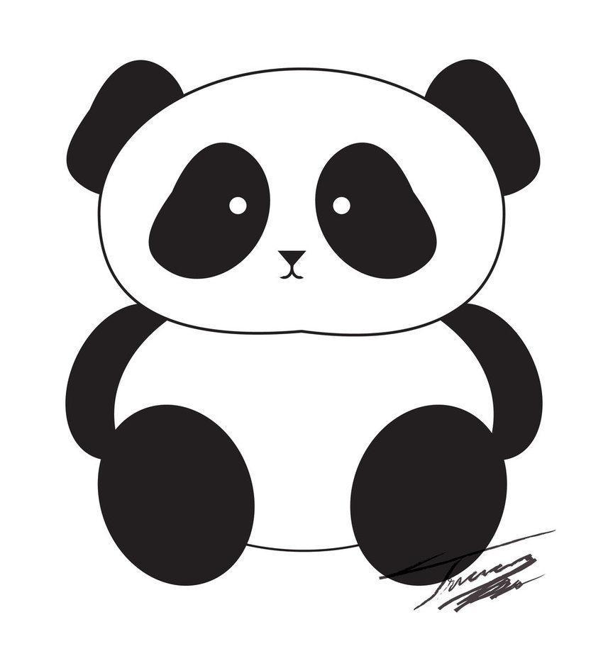 cute baby panda saying hi clipart - Clipground