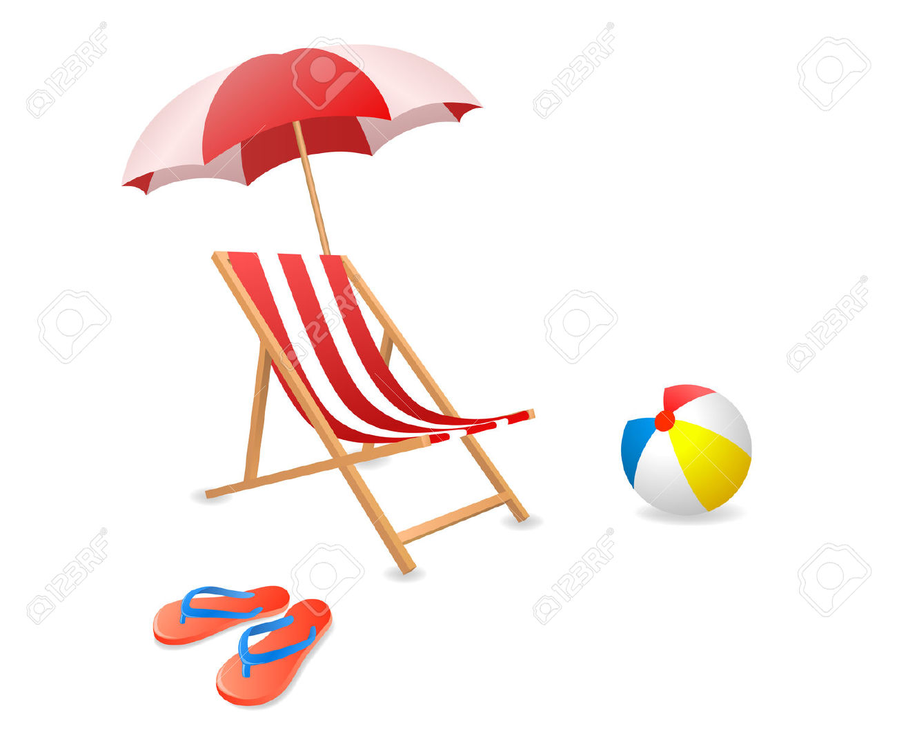 clipart beach chair and umbrella - photo #25