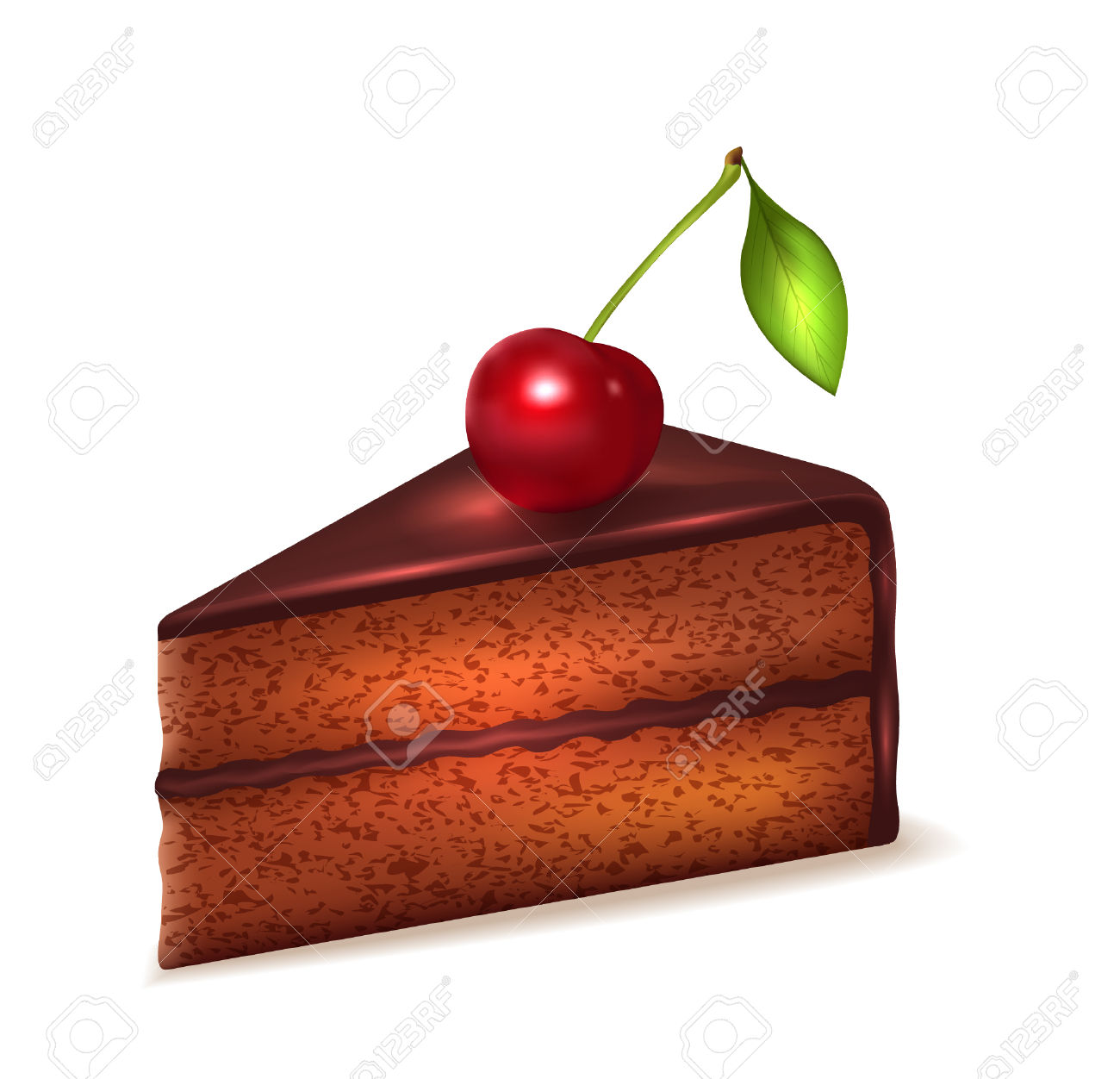 piece of chocolate cake clipart