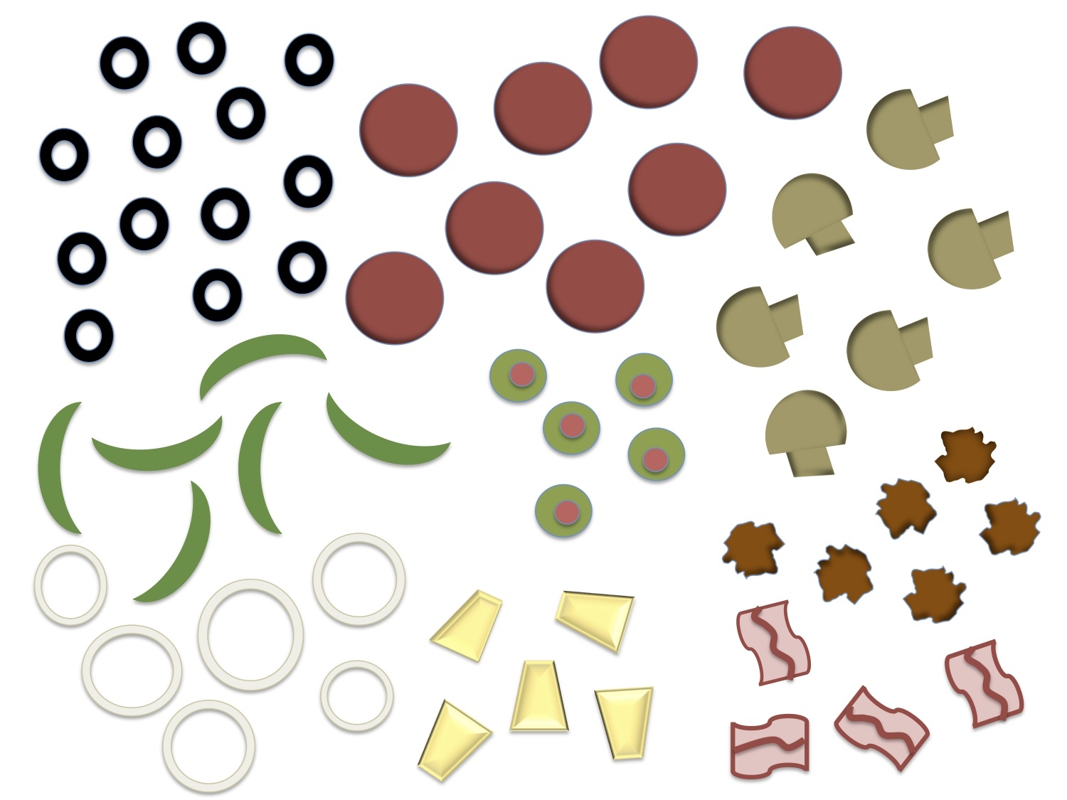 clipart pizza toppings - photo #23