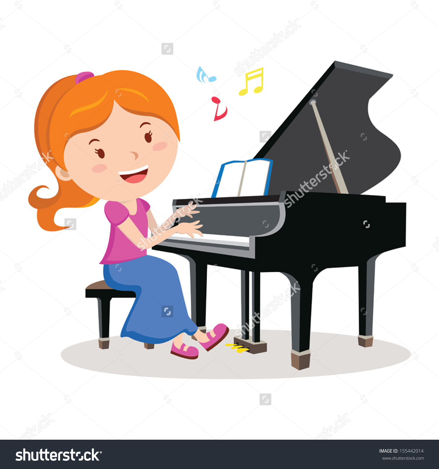 clipart girl playing piano - photo #19
