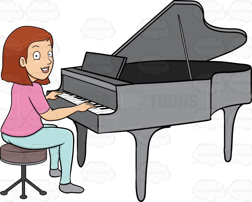 free clipart girl playing piano - photo #15