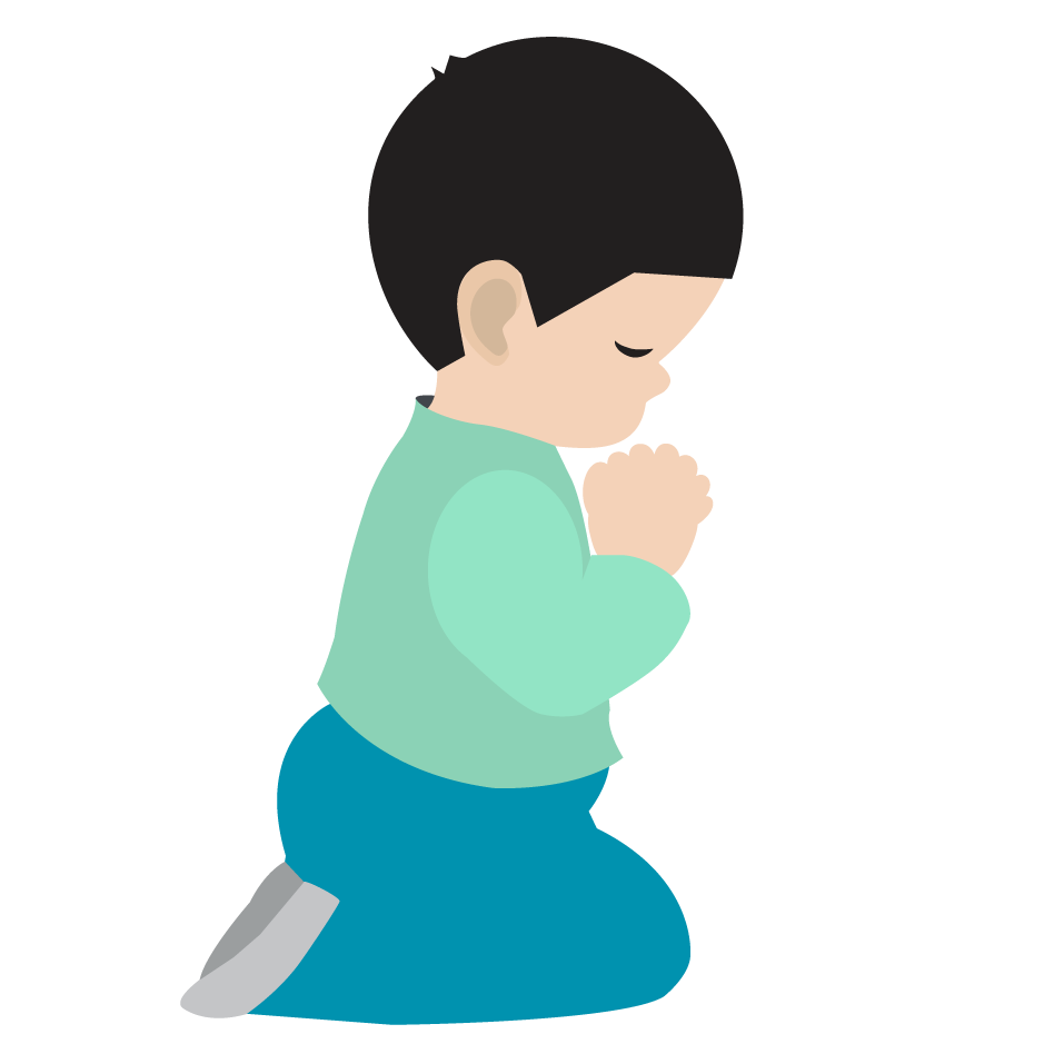 little boy praying outside clipart - Clipground