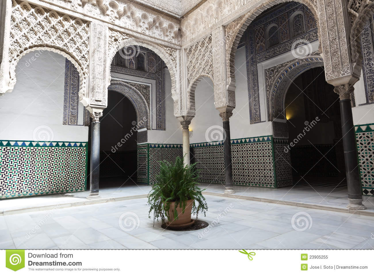 Patio De Las Munecas En El Real Alcazar De Sevilla Royalty Free. Patio De Las Munecas En El Real Alcazar De Sevilla Royalty Free.