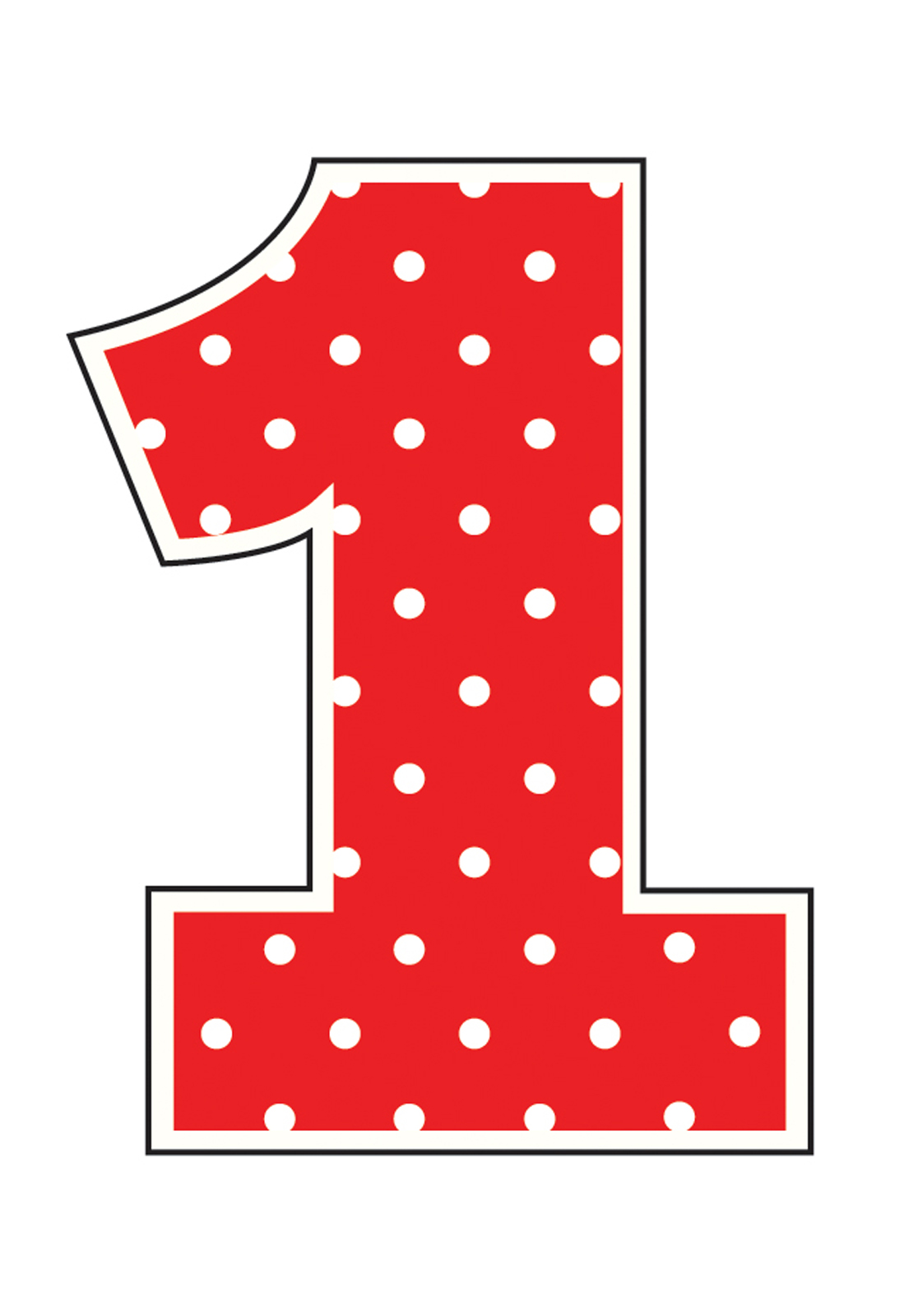 Big Polka Dot Clipart Of The Number 1 Clipground