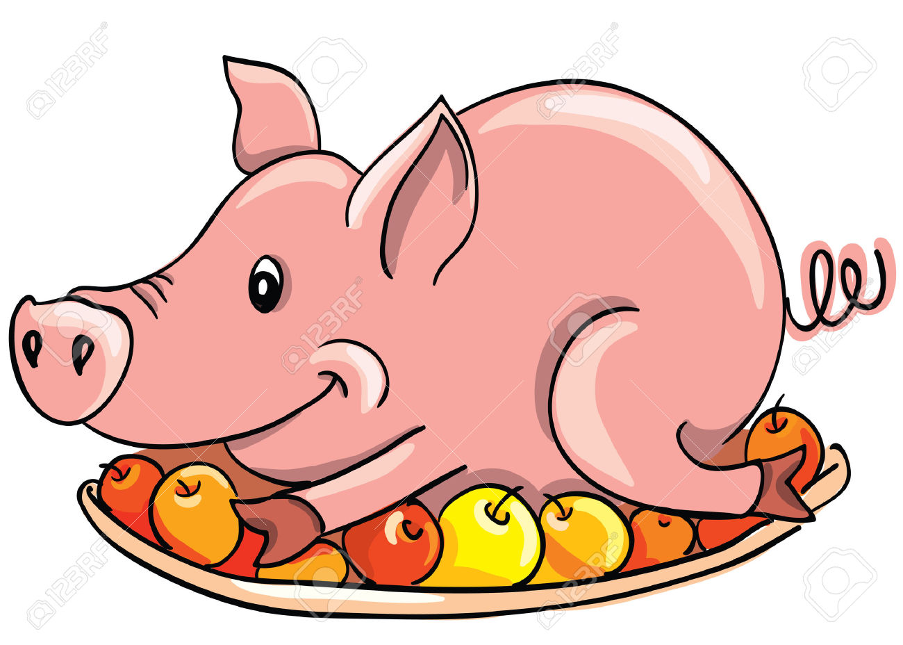 clipart pig eating - photo #36