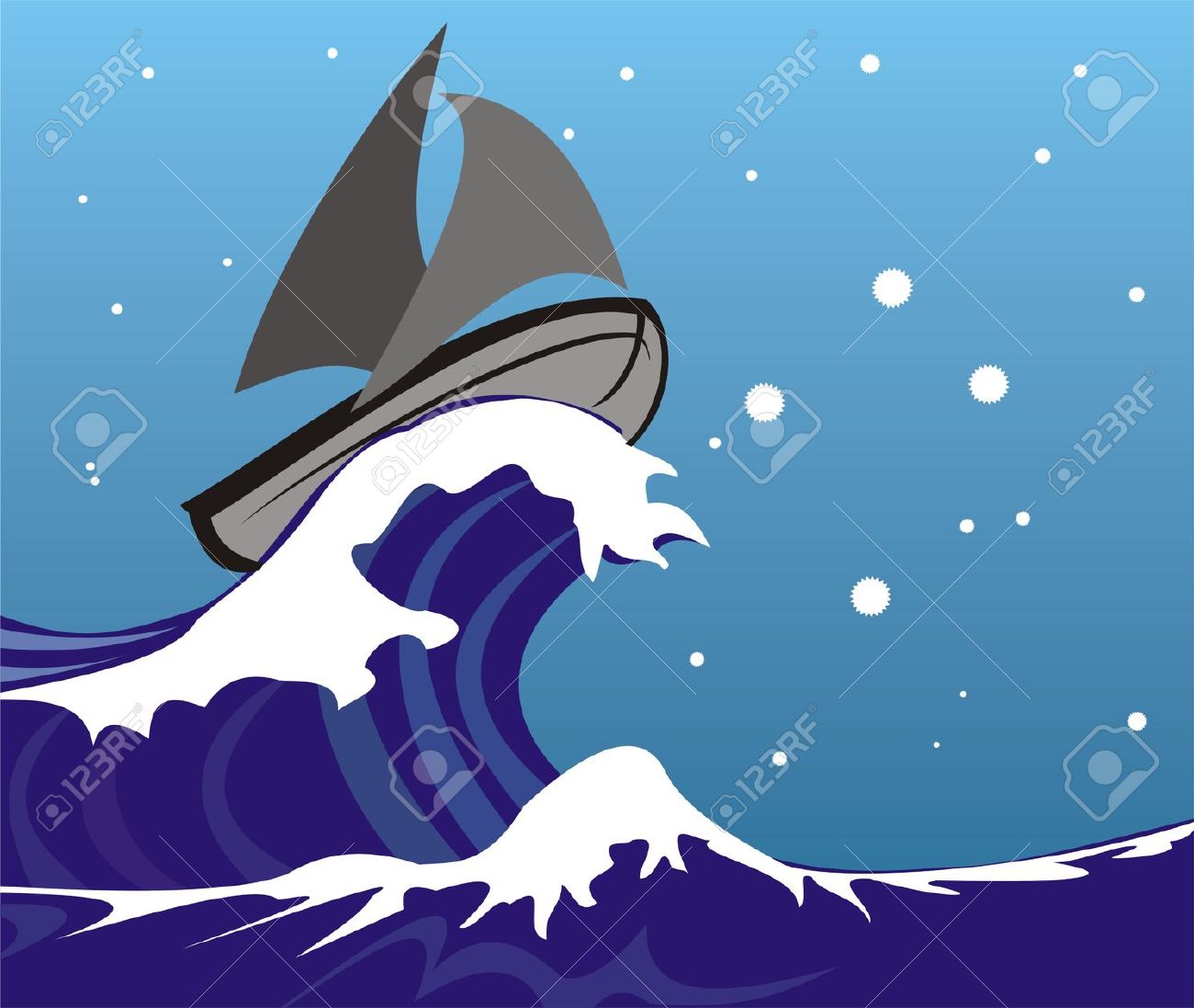 clipart ship in storm - photo #27
