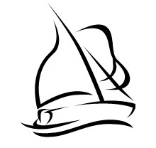 black and white sailboat clipart - Clipground