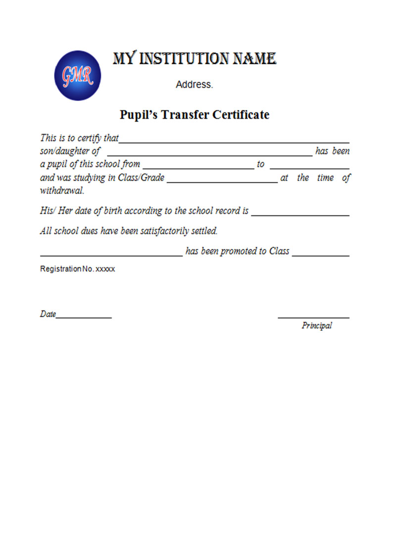 School Leaving Certificate Template