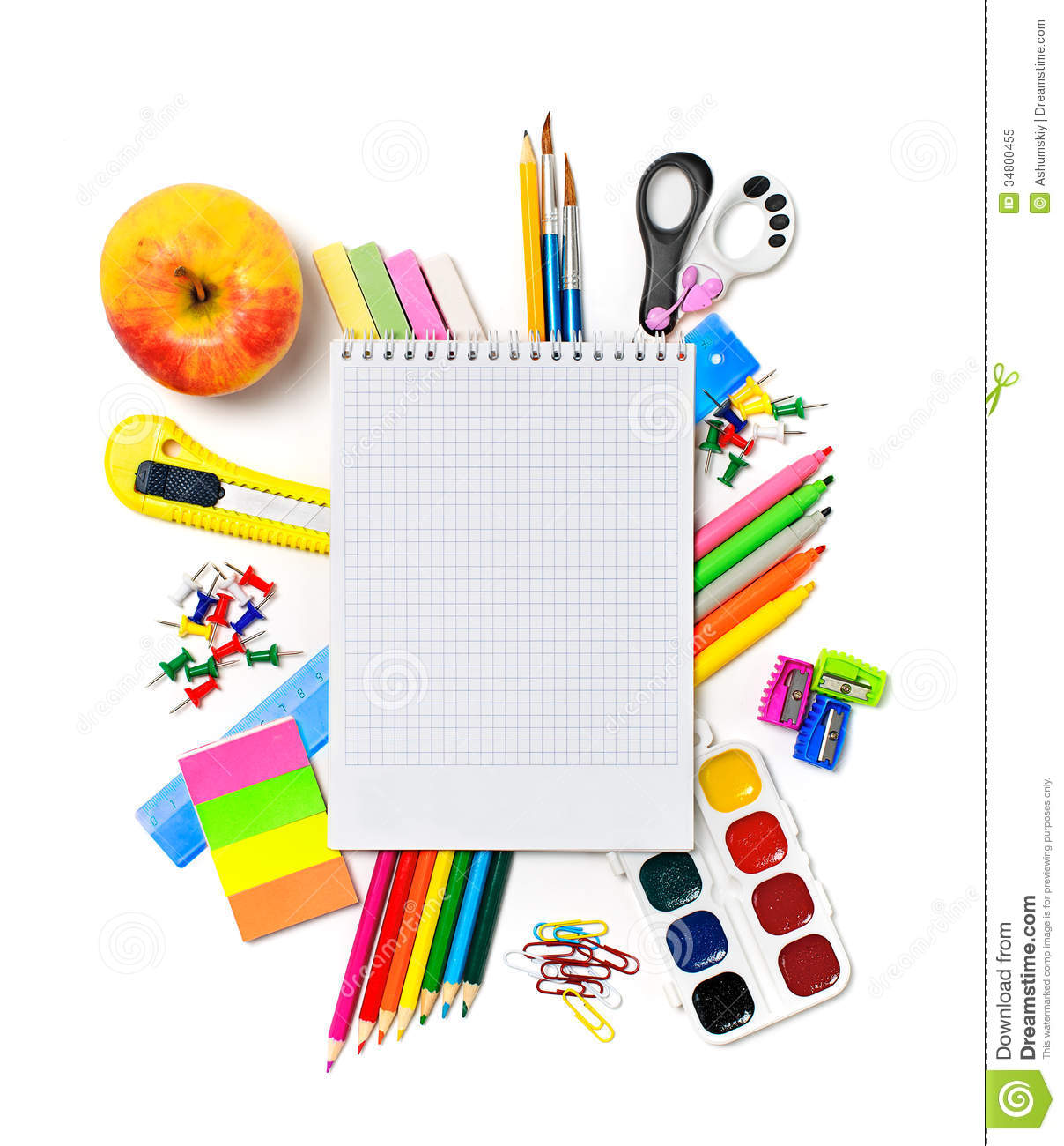 school stationery clipart 13