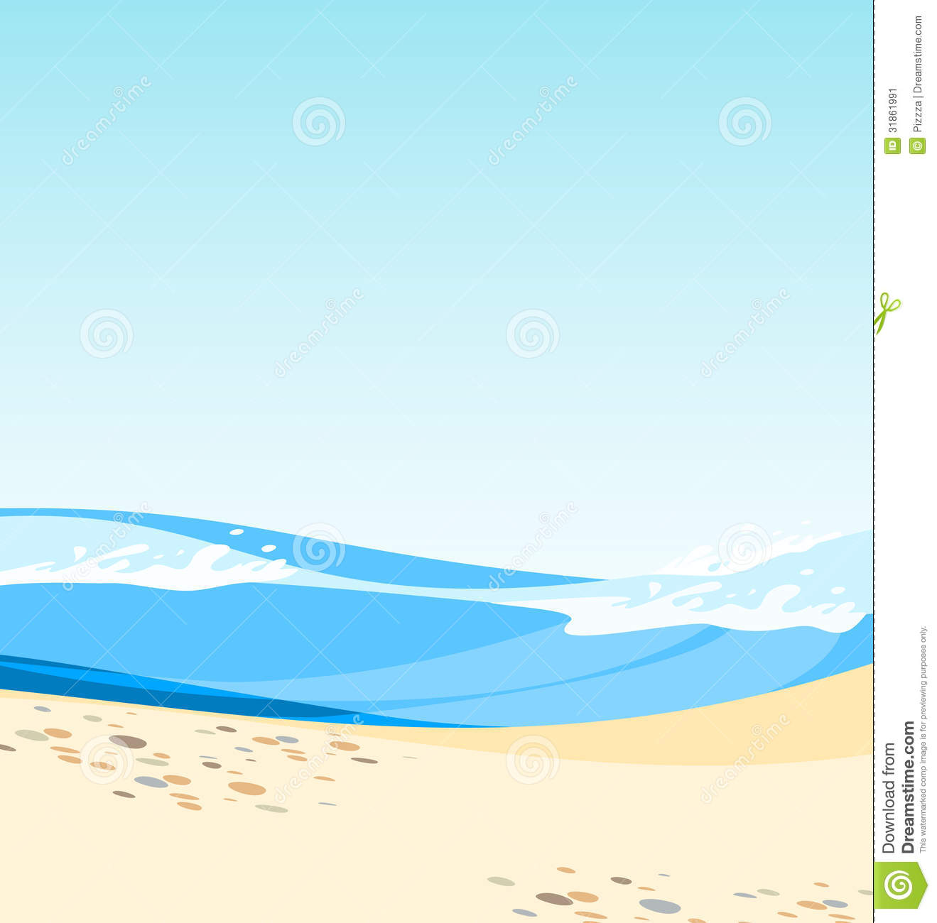 Summer Beach Scene Stock Image. Summer Beach Scene Stock Image.