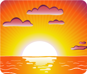 Sun going down clipart - Clipground