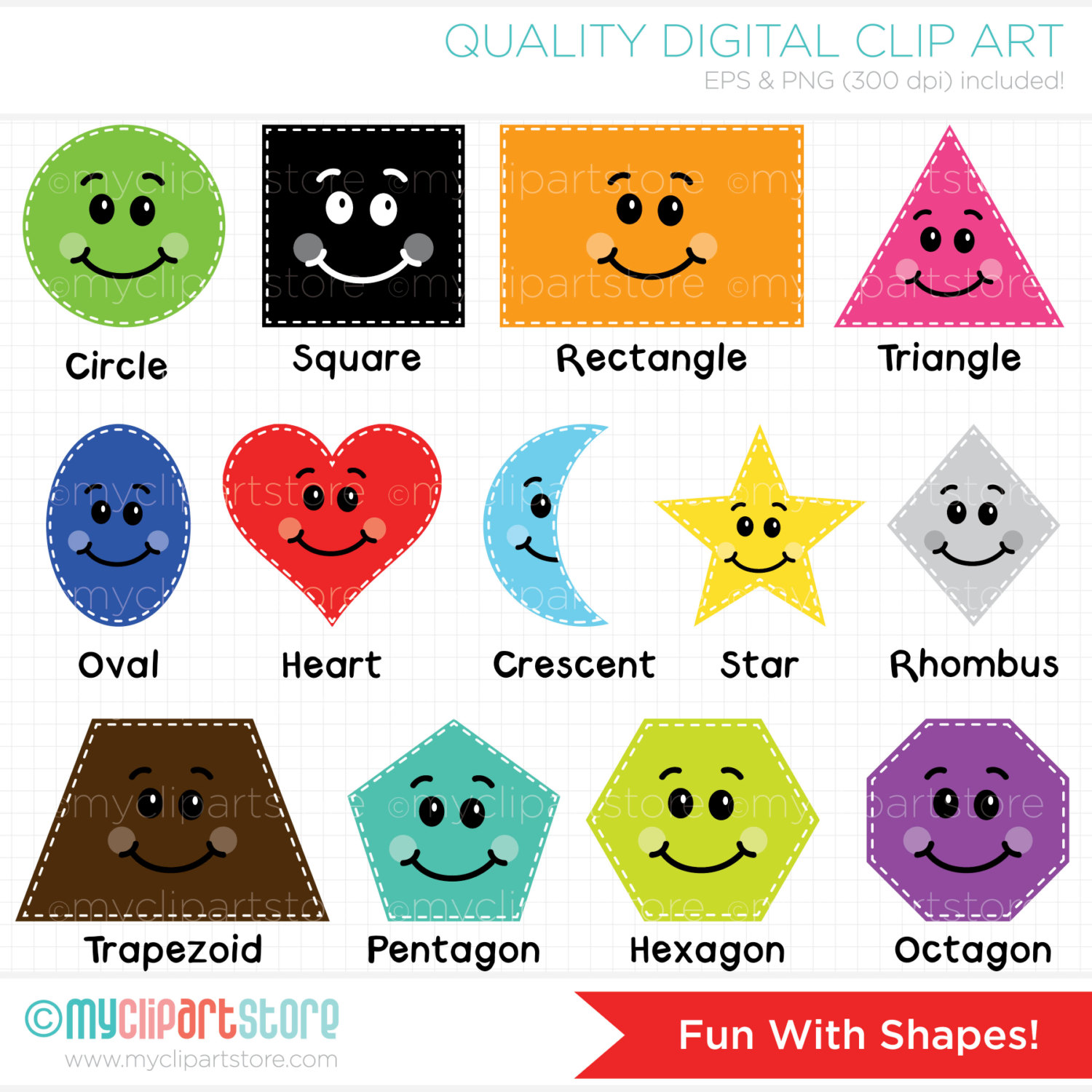 Shapes clipart - Clipground