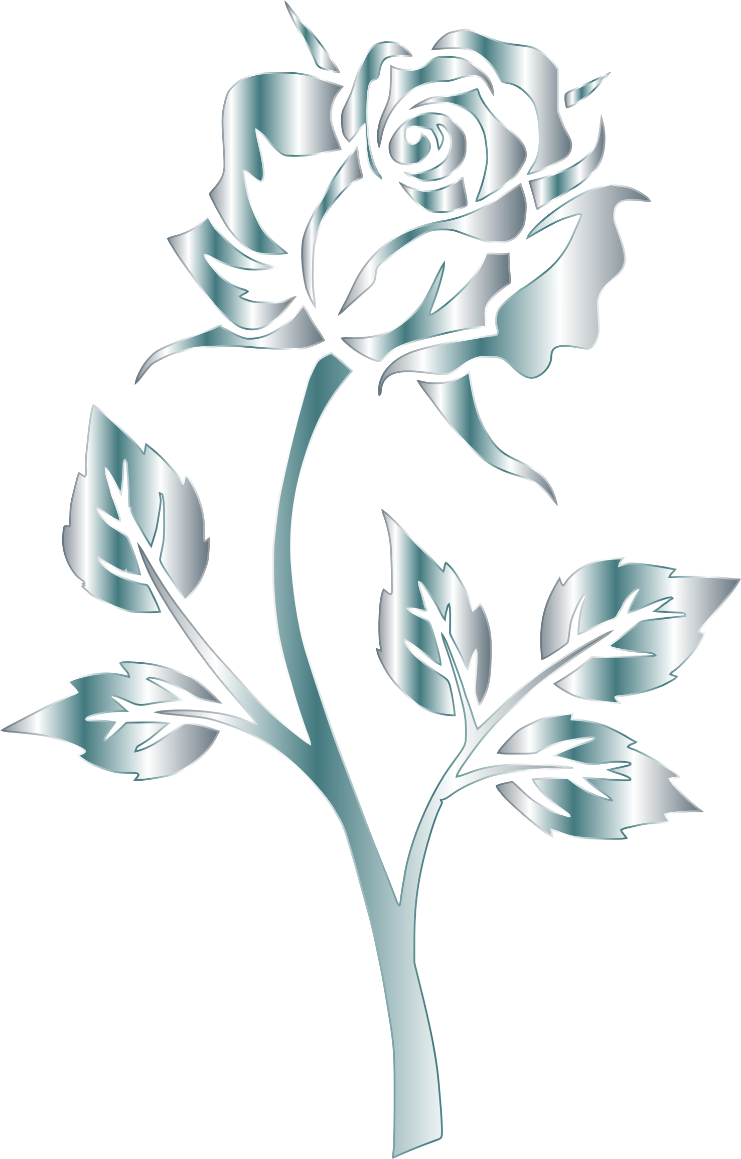Silver roses clipart - Clipground