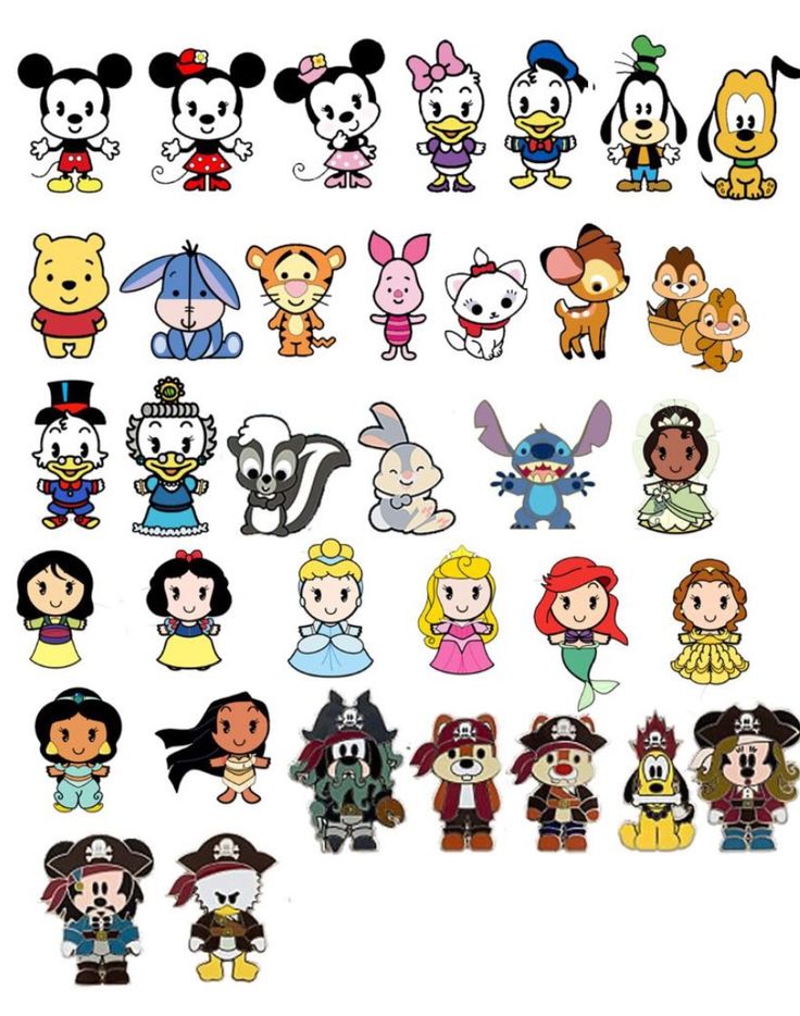 Cute Cartoon Characters Drawing With Color Easy Drawhit
