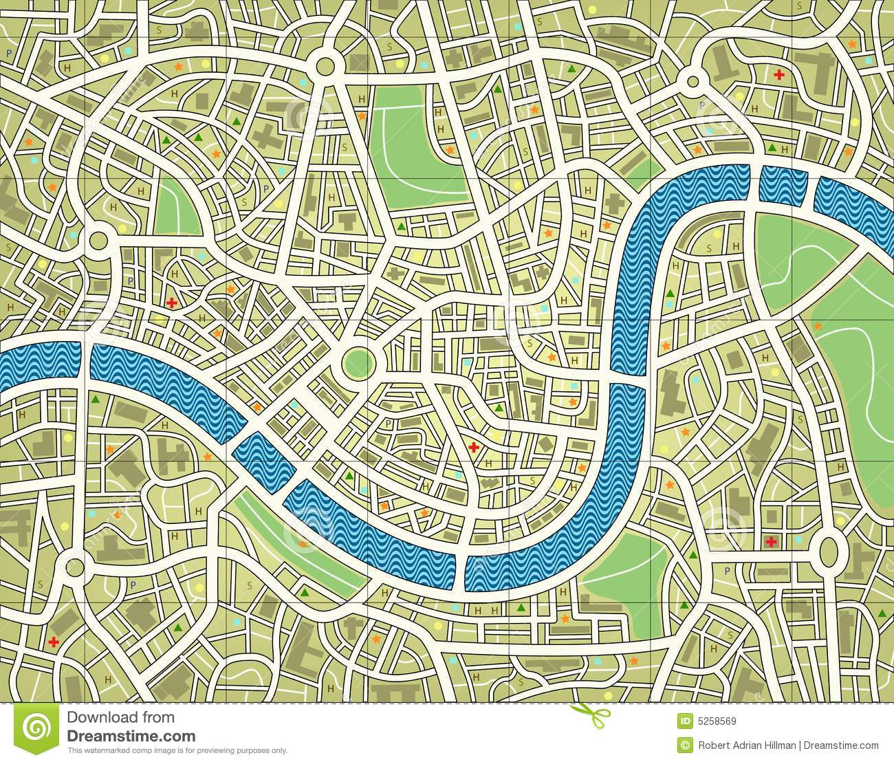 Blank Road Map Template