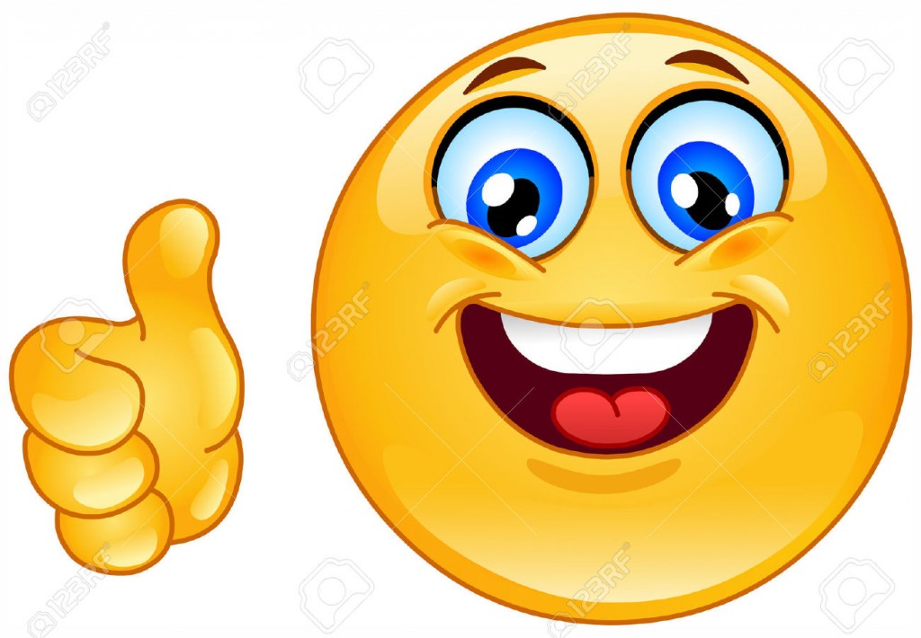 smiley face with thumbs up clipart 9