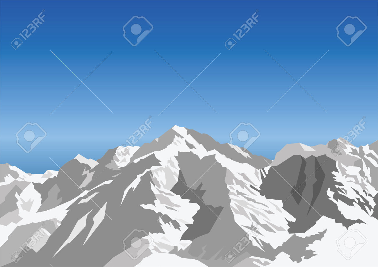 snow capped mountains clipart - photo #15