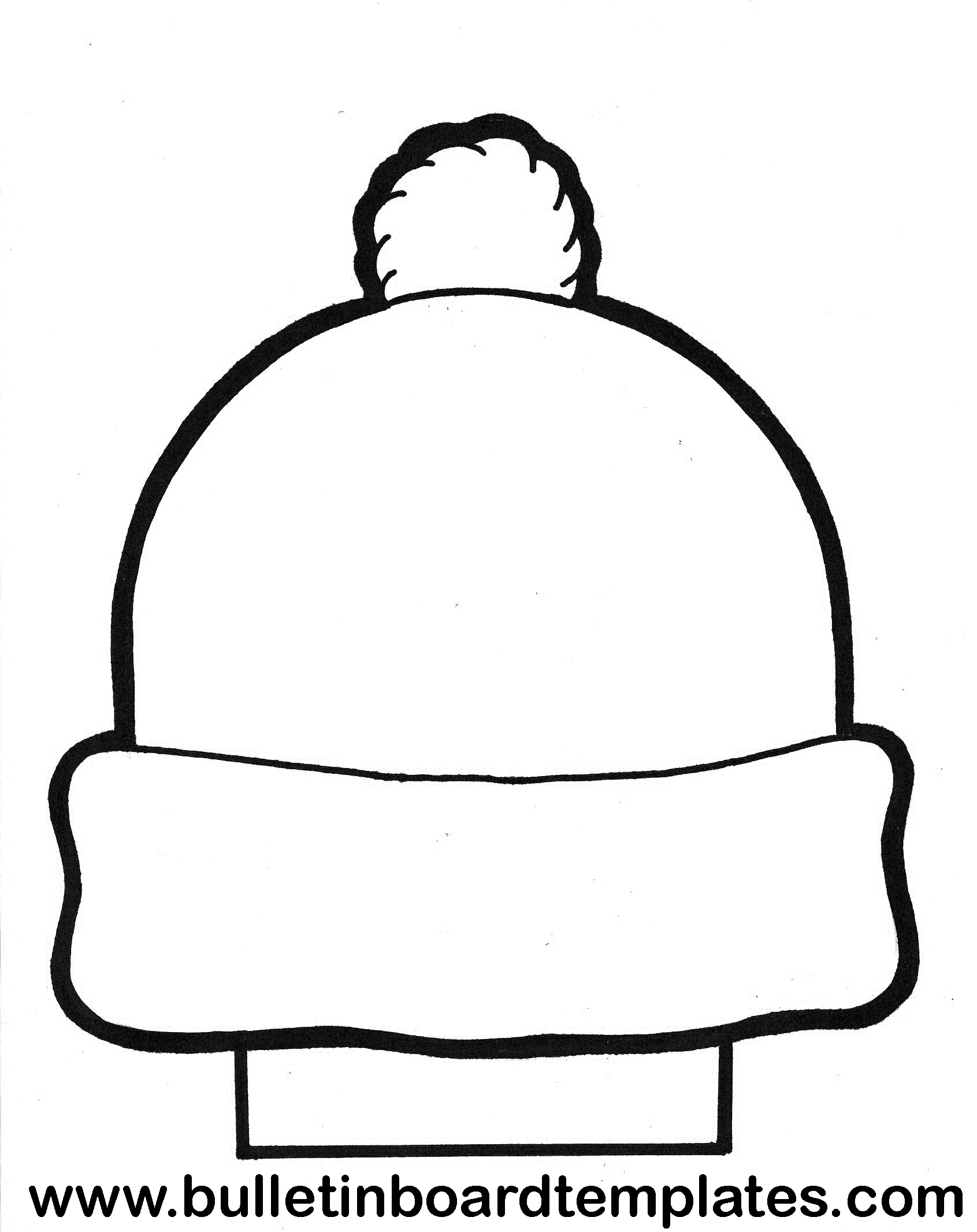 Free Printable Winter Hat Coloring Page