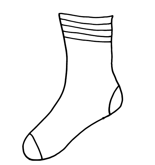 Sock Clipart Outline Clipground