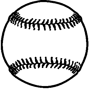 softball clipart black and white - Clipground