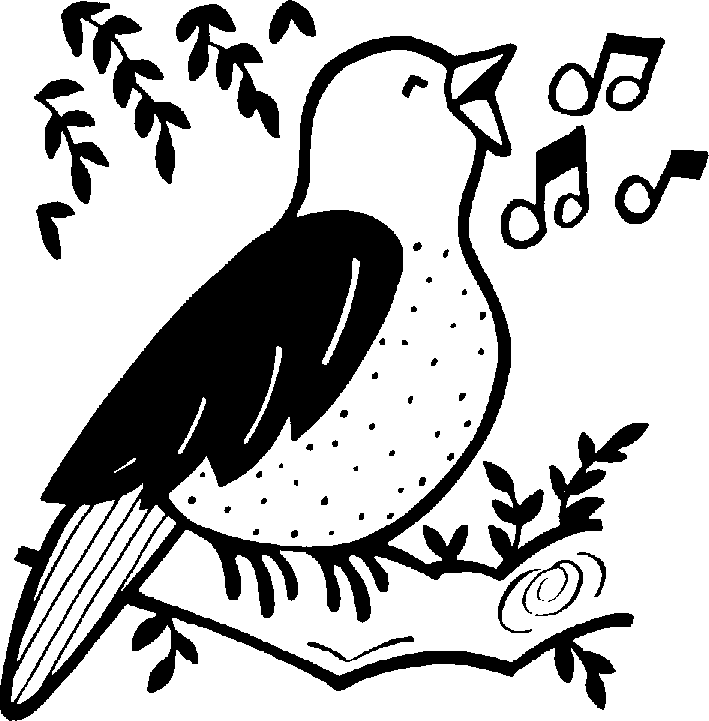 black and white mouth open singing clipart - Clipground