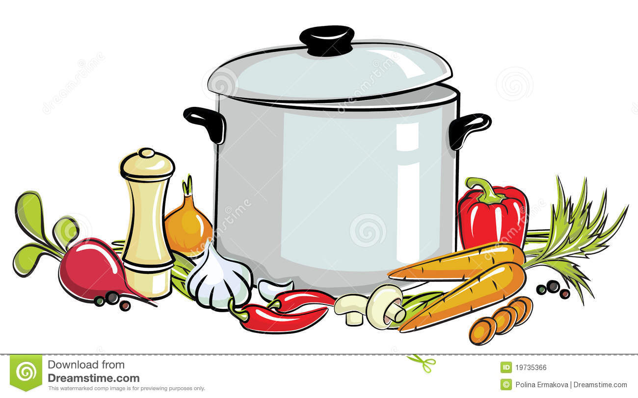 Soup in pot clipart - Clipground