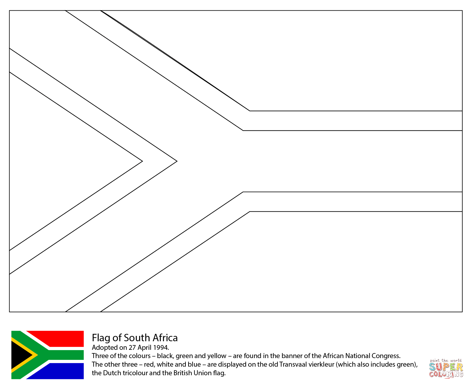 south african flag clipart black and white Clipground