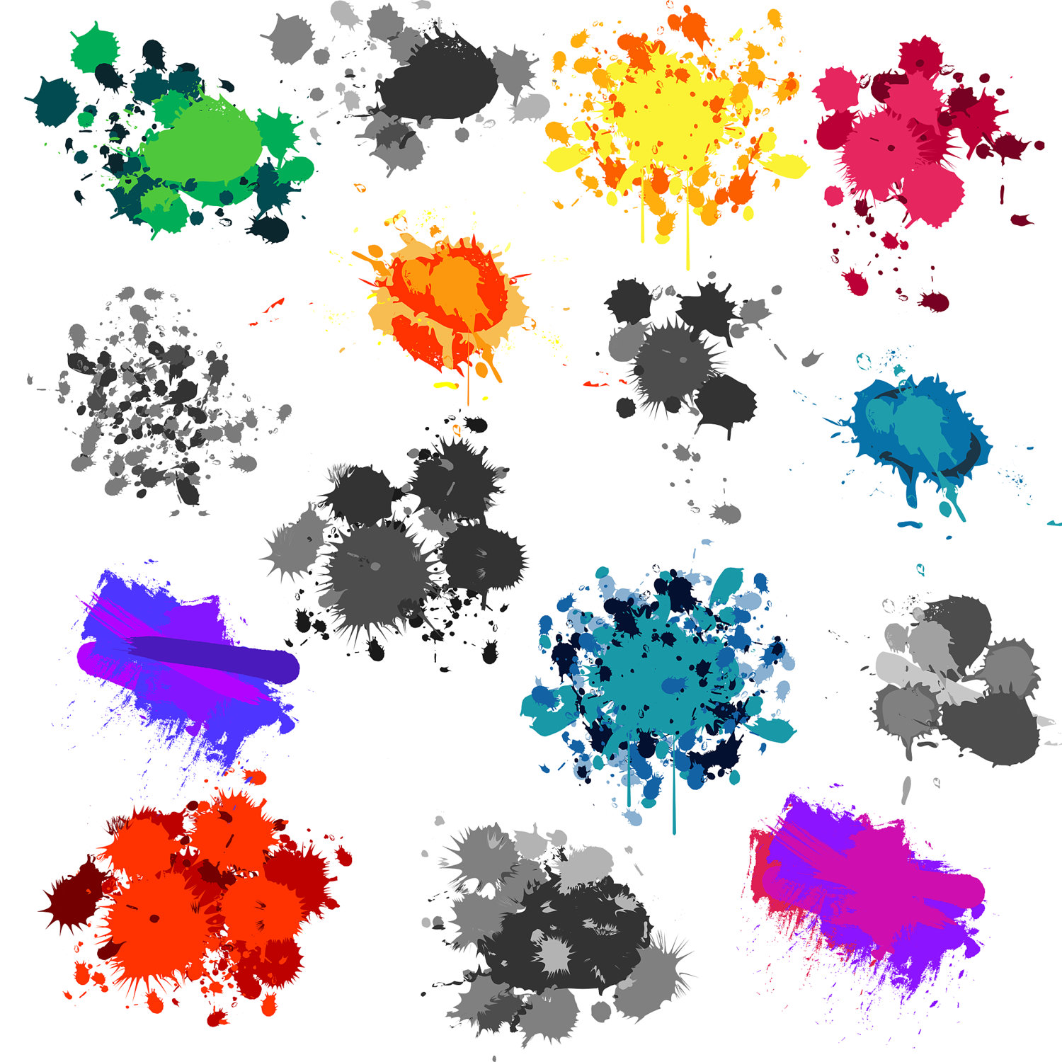 Splatters clipart - Clipground
