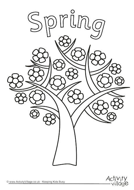 spring tree clipart black and white - Clipground