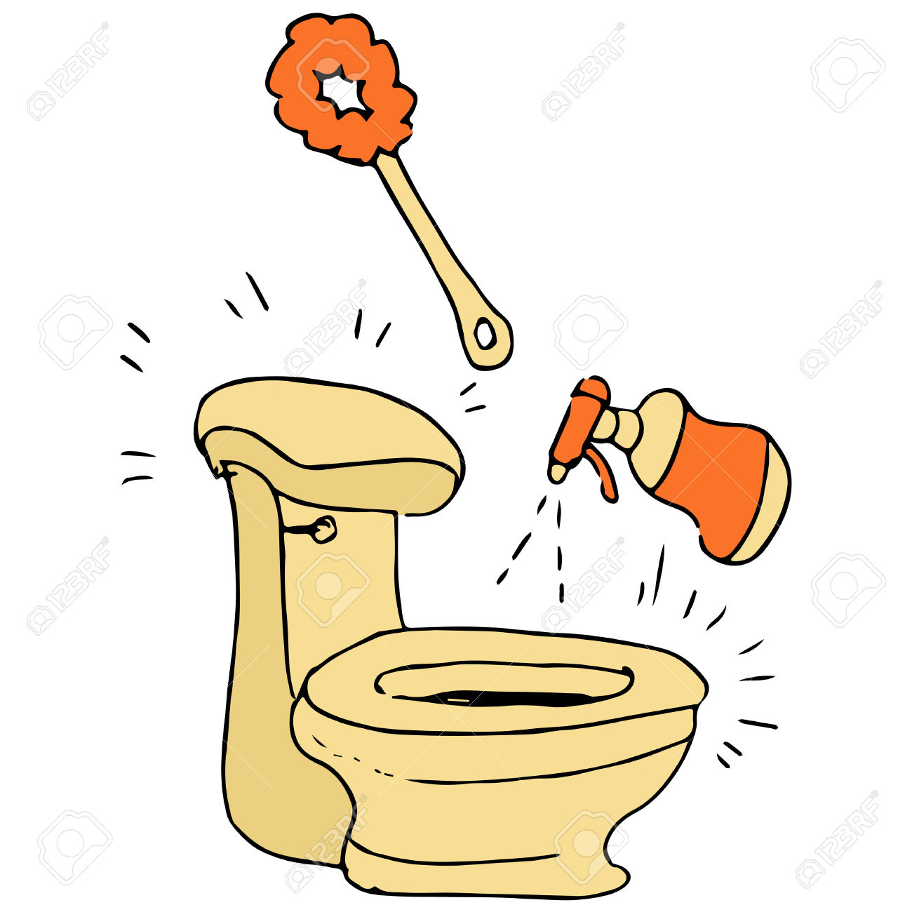 toilet cleaning clipart - photo #12
