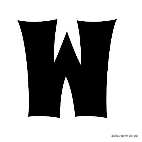 Stencil Letter W Clipart Clipground