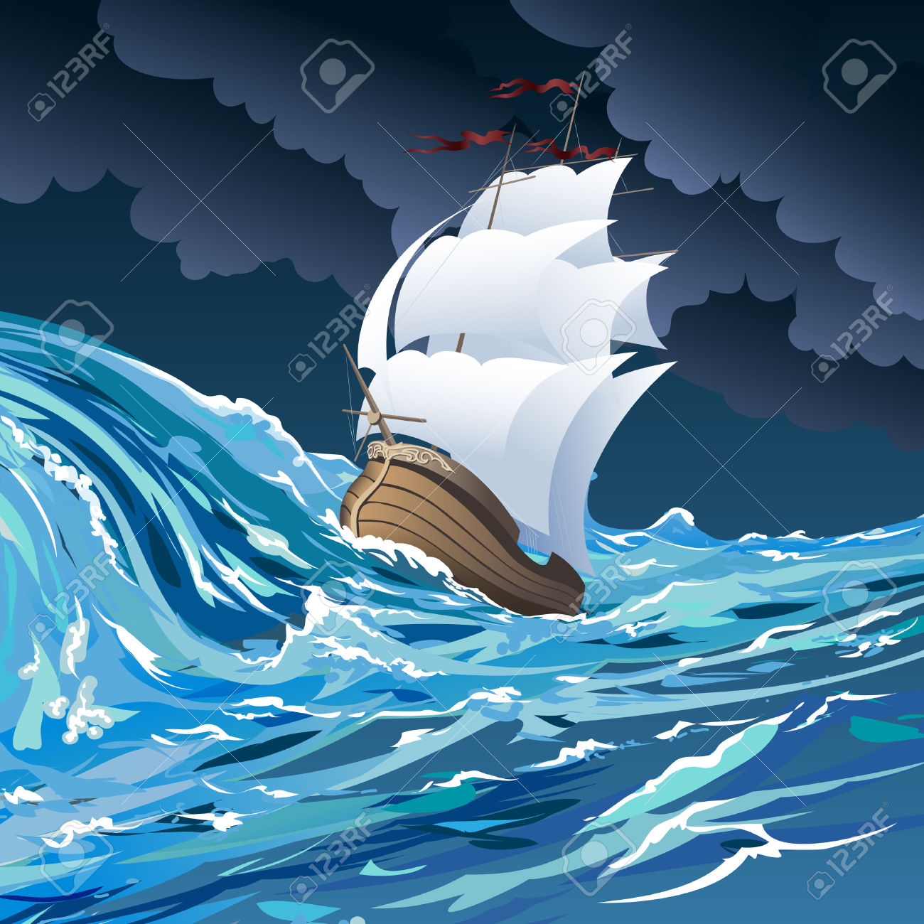clipart ship in storm - photo #43